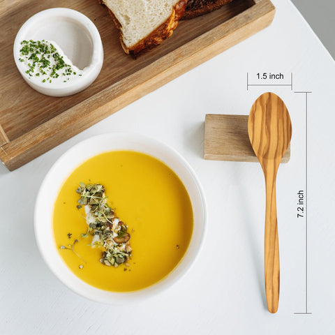 WONDERFUL olive wood spoon with ergonomic handle for comfortable grip.
