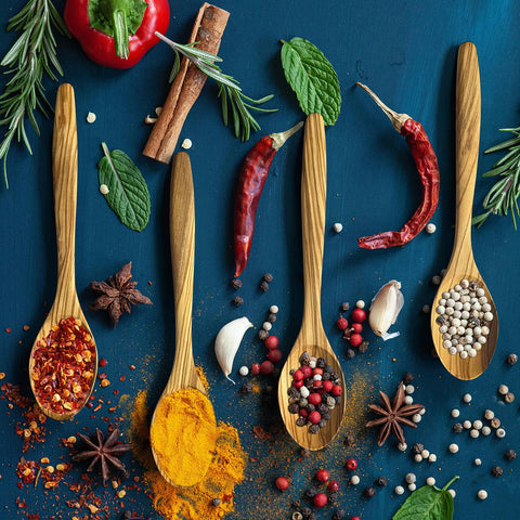 WONDERFUL olive wood spoon ideal for mustard, sugar, and salt.