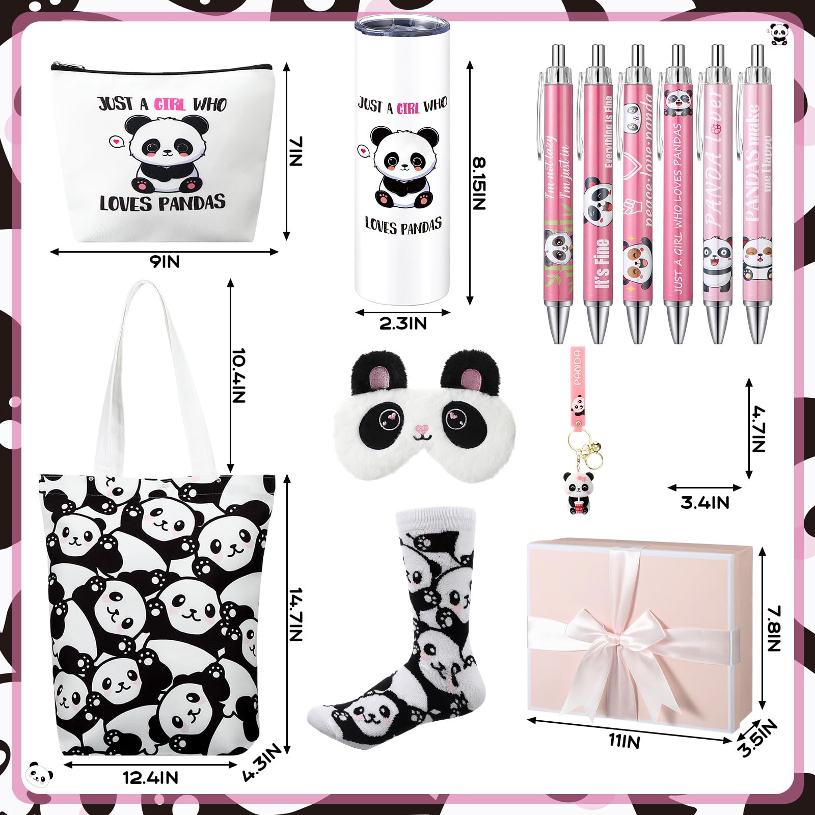 Wonderjune 20 oz panda cup in stainless steel with lid and straw for travel