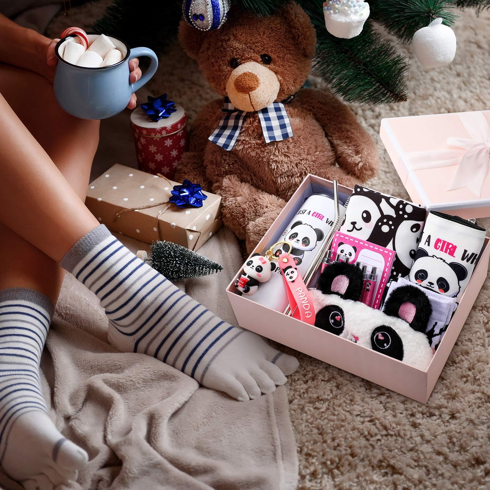 Wonderjune panda socks offering soft comfort for everyday wear