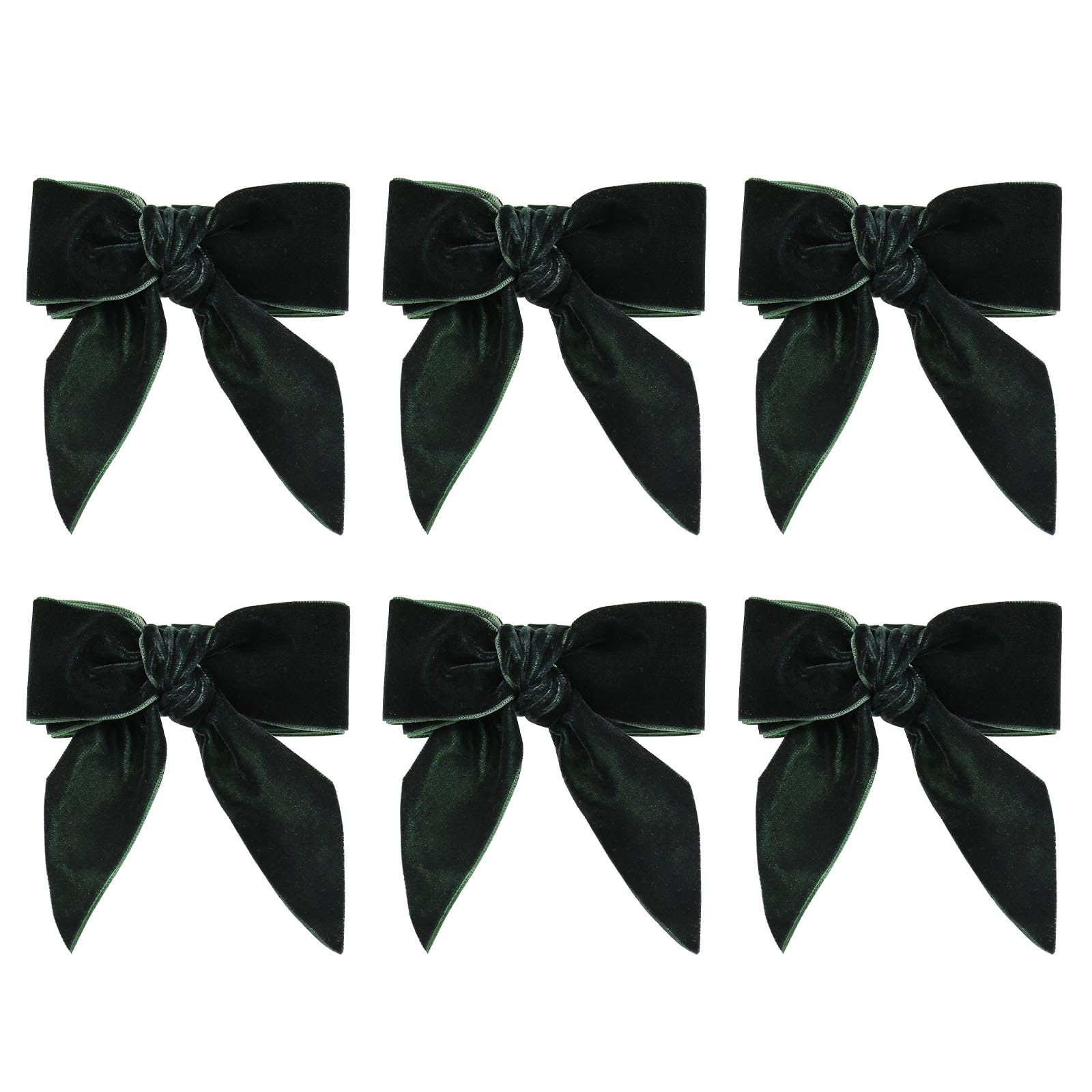 Wonlex green bow napkin ring set adds festive flair to table settings.