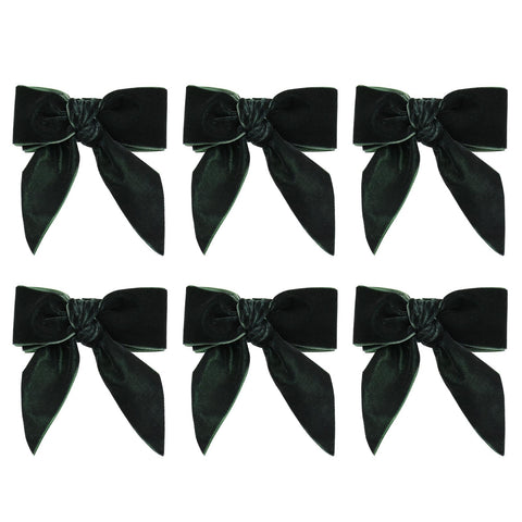 Wonlex green bow napkin ring set adds festive flair to table settings.