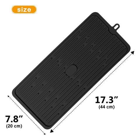 Wonlex silicone dish-drying mat hanging hole enables easy storage after use.