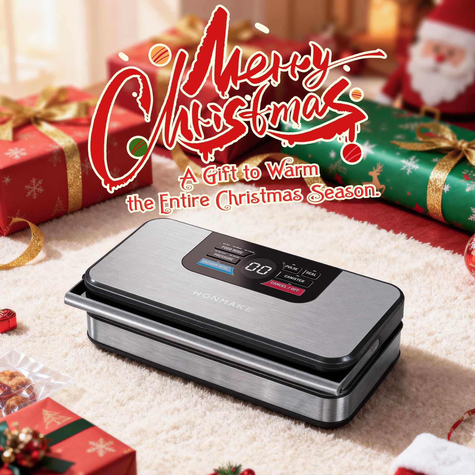 WONMAKE built-in cutter and roll storage for easy bag length adjustment.