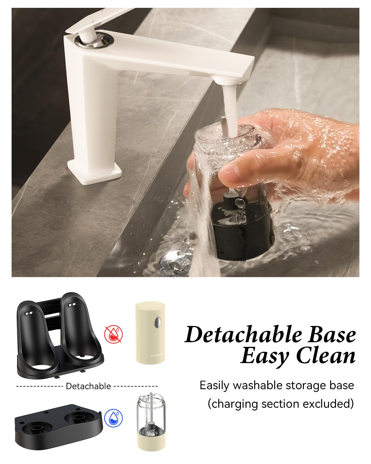 WONMAKE dual charging base powers both grinders simultaneously