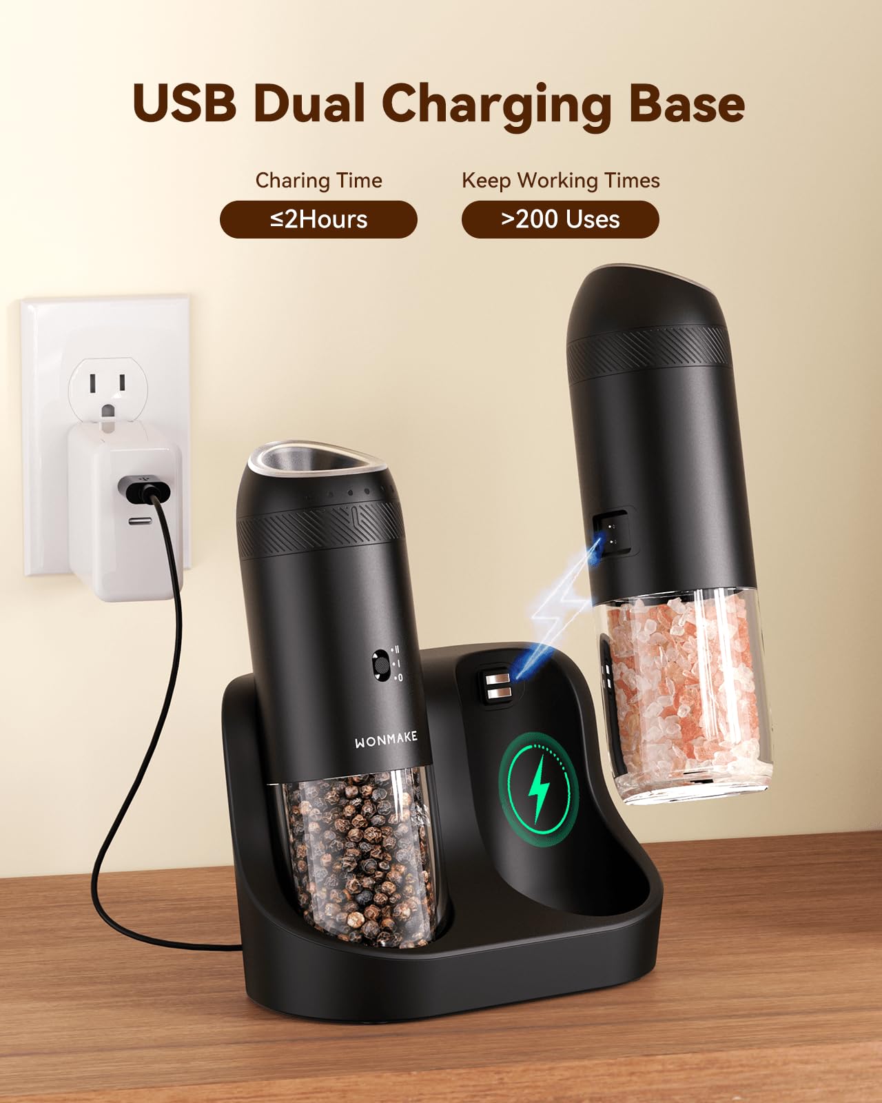 Wonmake LED light illuminates grains for accurate seasoning