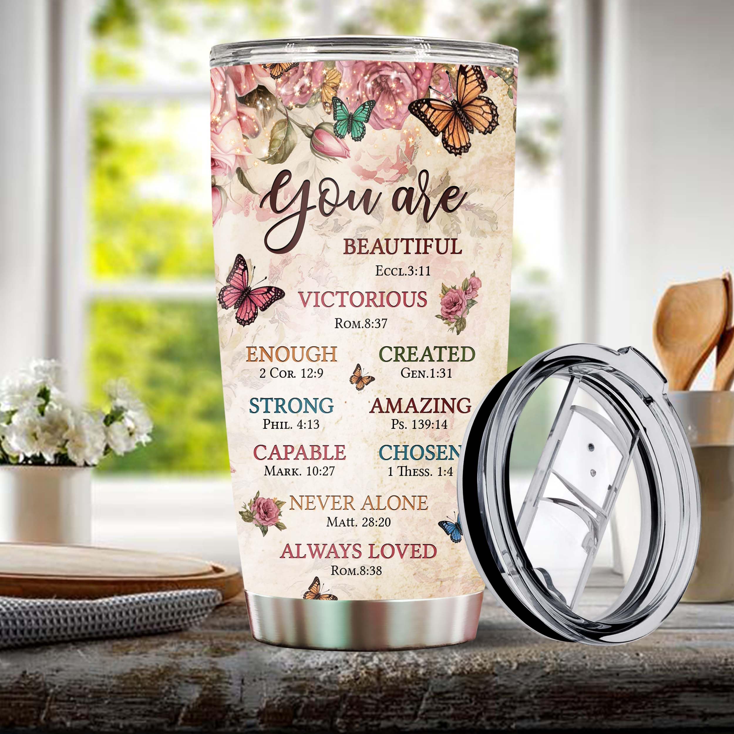 WONWIX BPA-free lid with anti-glug promotes spill-free sipping.