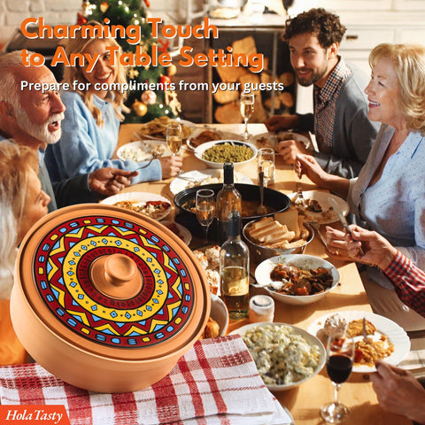 Harvest dinner setup featuring the Woobud tortilla warmer as a centerpiece.
