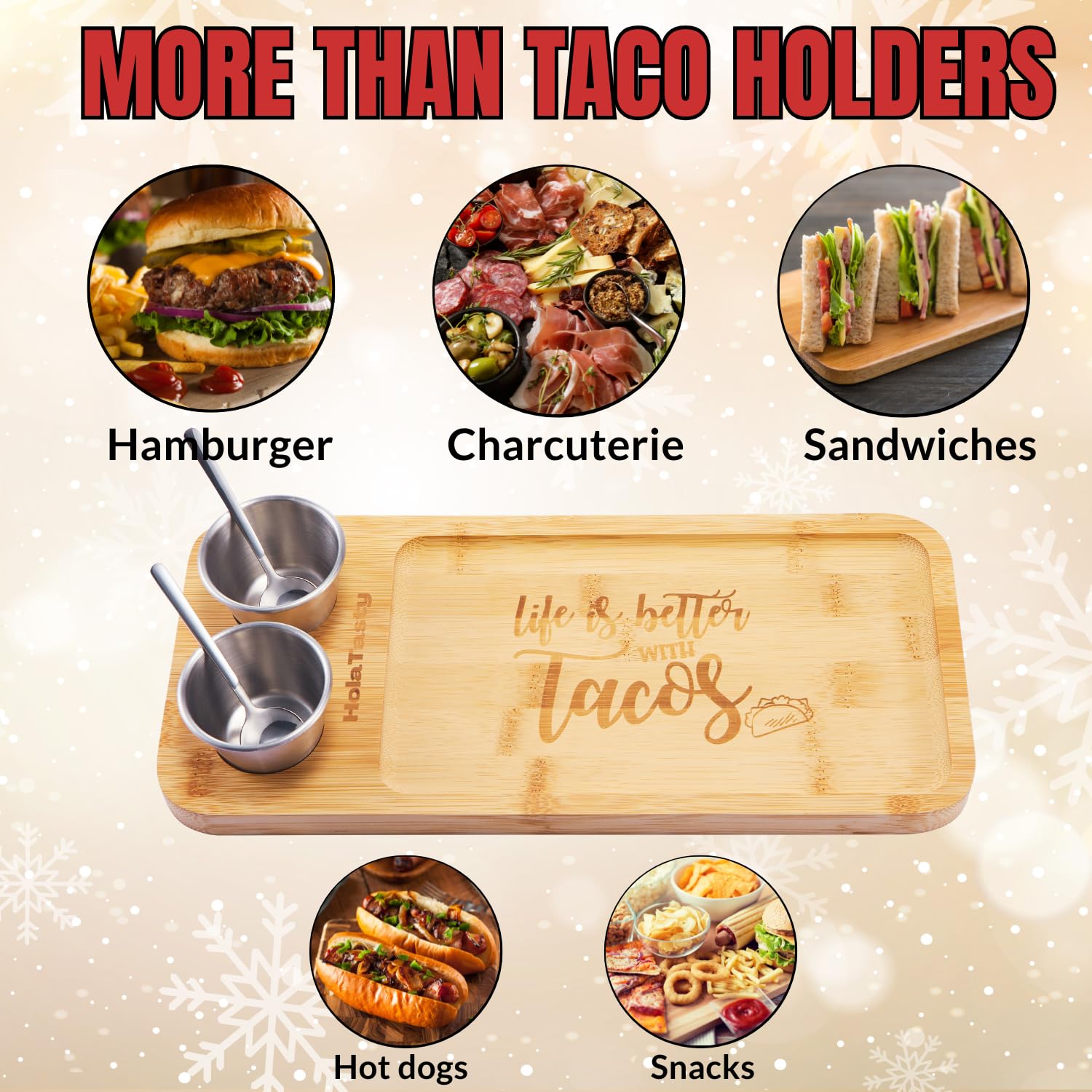 Woobud taco kit versatile for multiple serving styles and foods.
