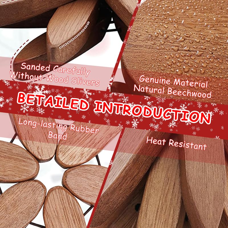 Wooden Trivet Tree in use supports hot pots safely on tabletops