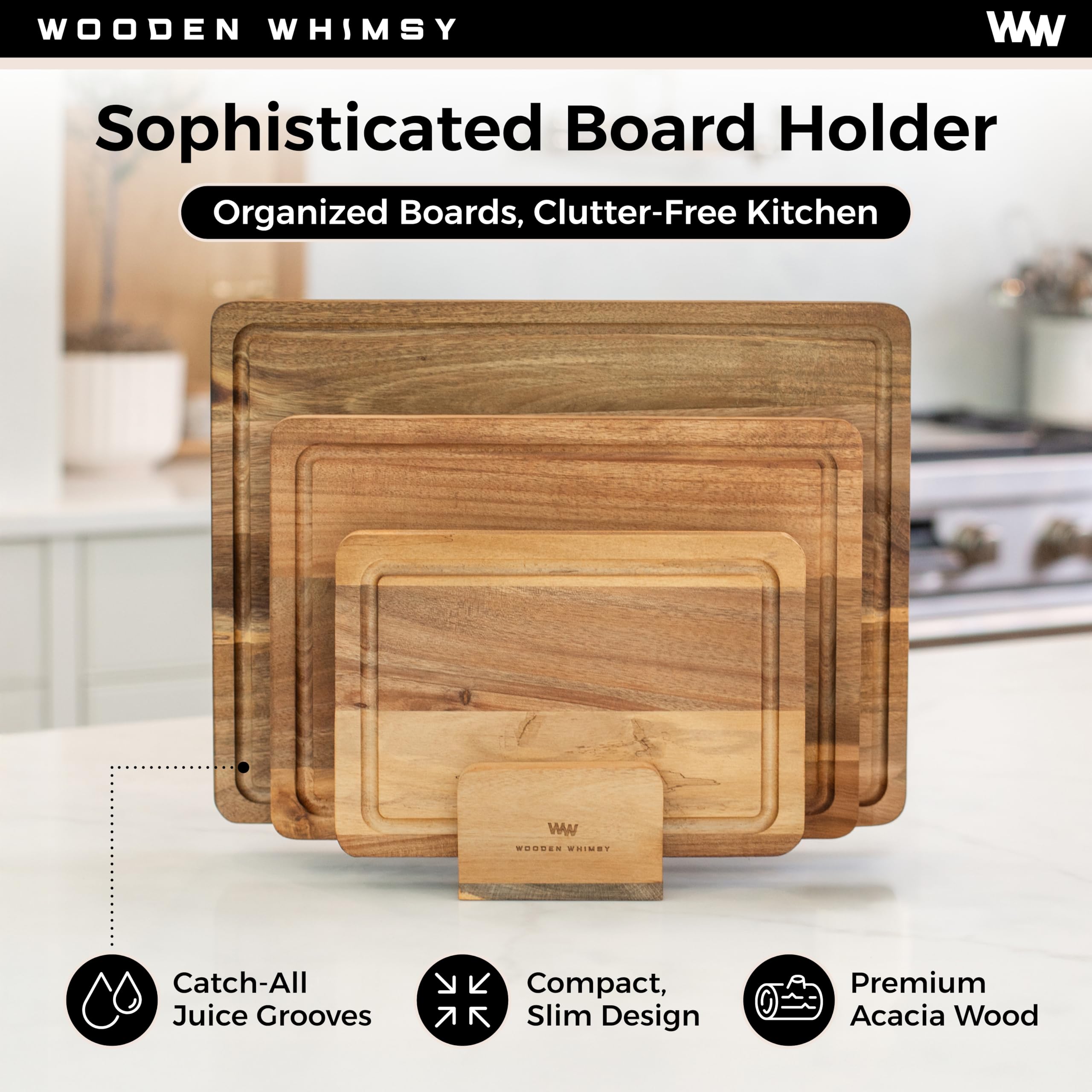 Wooden Whimsy small acacia board for tasting platters and appetizers