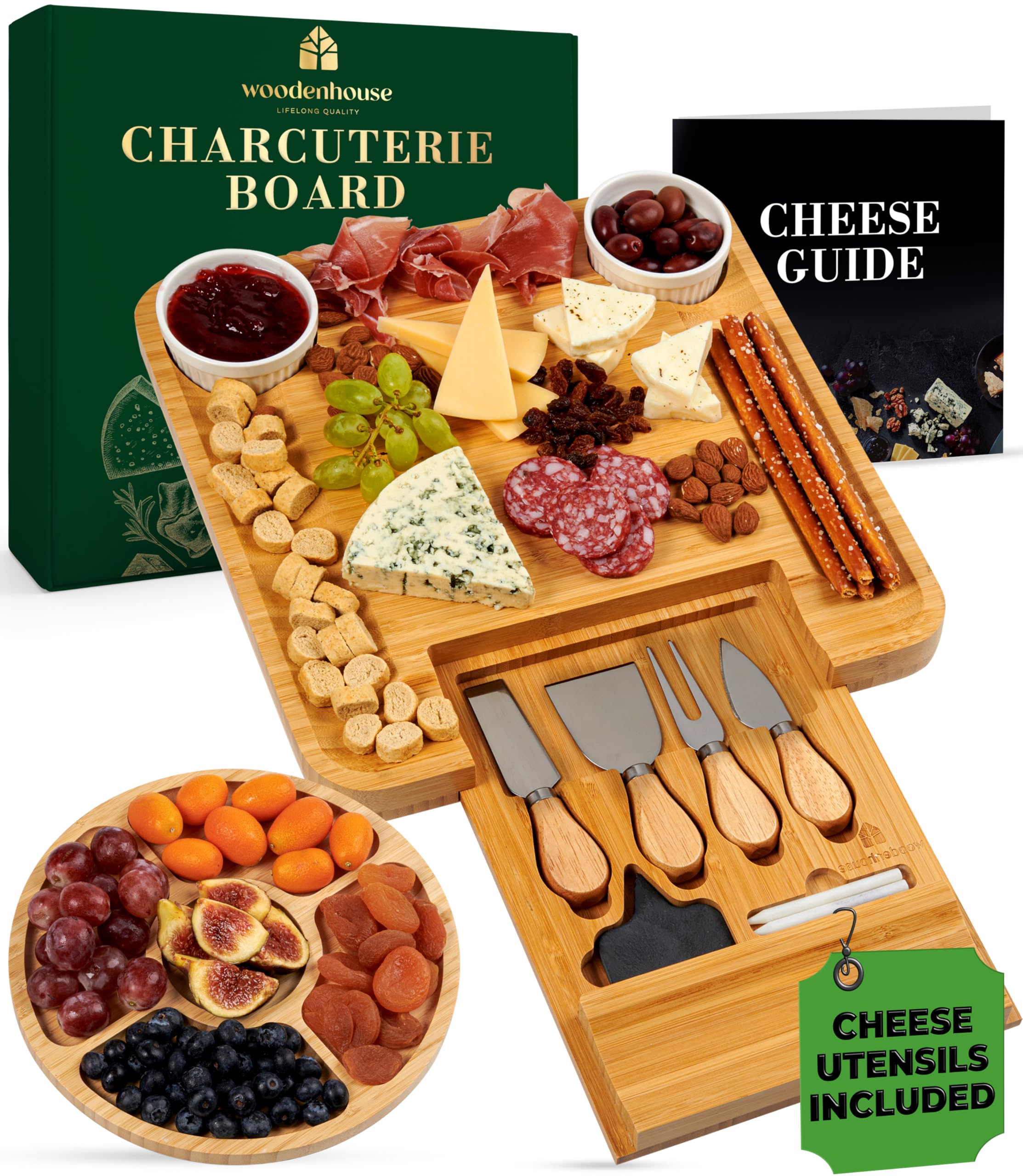 Woodenhouse bamboo charcuterie board set for elegant entertaining