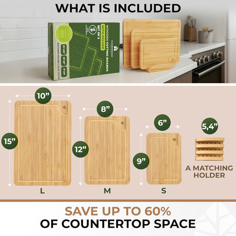 Woodenhouse 12x8 bamboo board versatile chopping surface