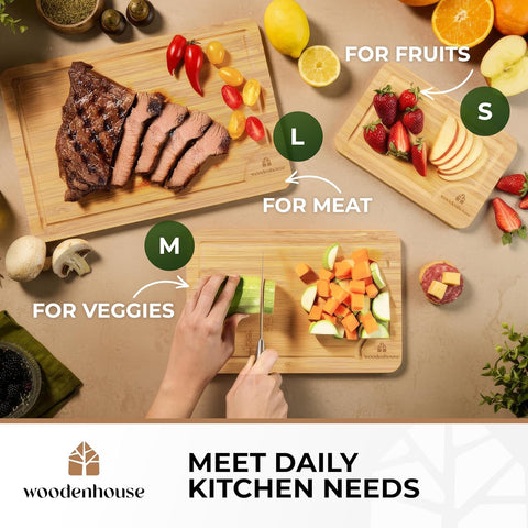 Woodenhouse 9x6 bamboo board compact for quick tasks