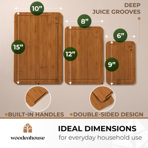 Woodenhouse bamboo boards are easy to clean and resist stains