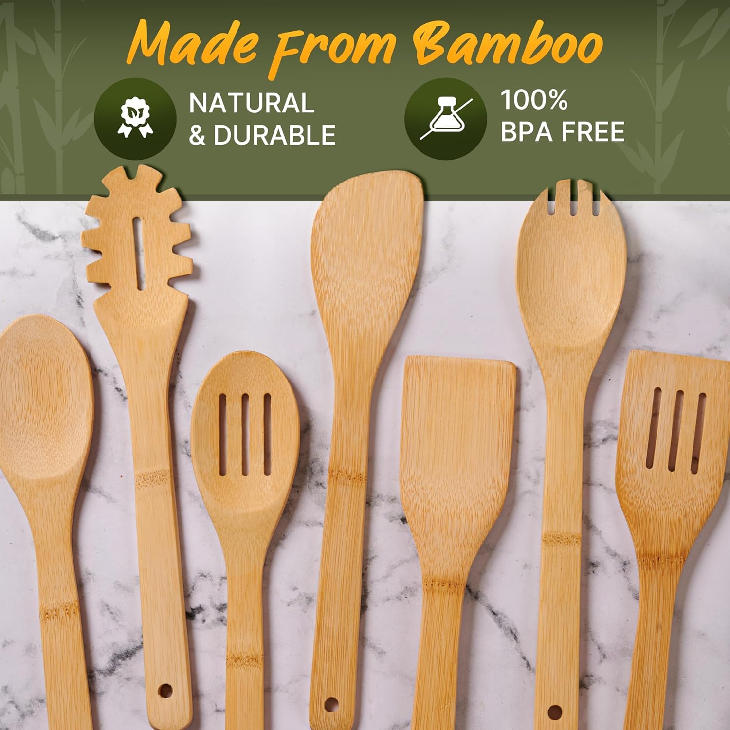 Woodenhouse spaghetti spoon makes tossing pasta simple and even