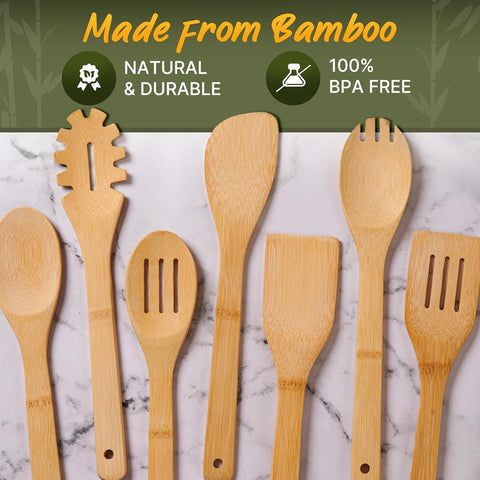 Woodenhouse spaghetti spoon makes tossing pasta simple and even