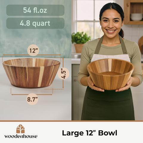 Woodenhouse fruit-serving bowl ready on counter for fresh produce display.