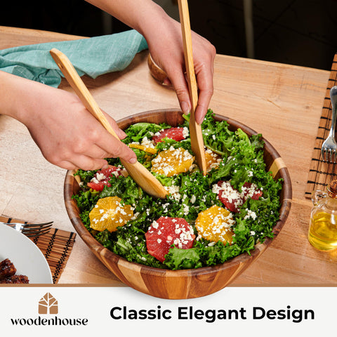 Woodenhouse bowl shown with hand washing emphasis on easy maintenance.