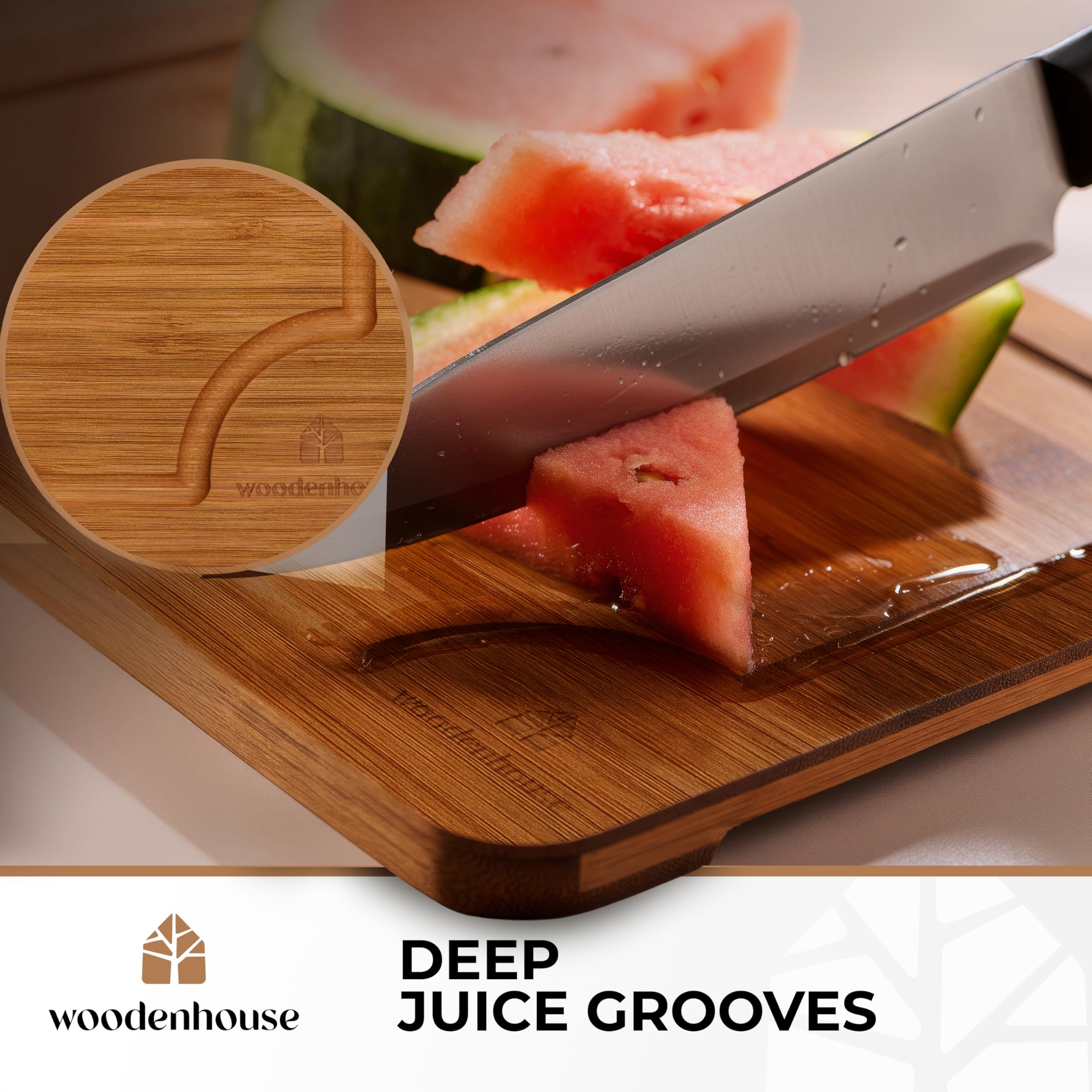 Woodenhouse easy-clean bamboo resists stains for daily kitchen use.