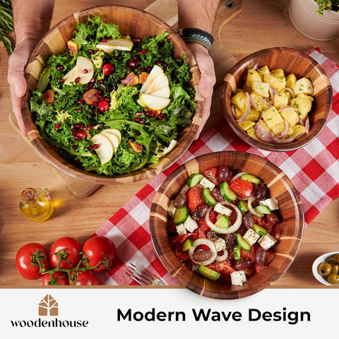 Woodenhouse serving bowl great for fruit or popcorn presentations.