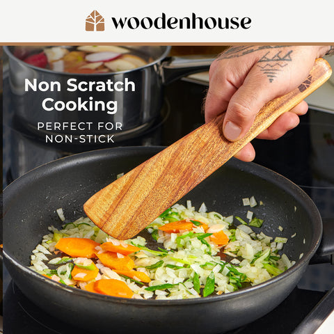 Woodenhouse gift-ready teak spatula set makes a thoughtful kitchen gift