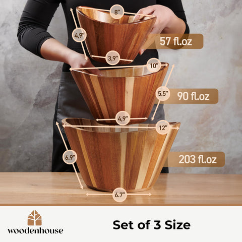 Woodenhouse wavy-design bowl adds texture to table settings.