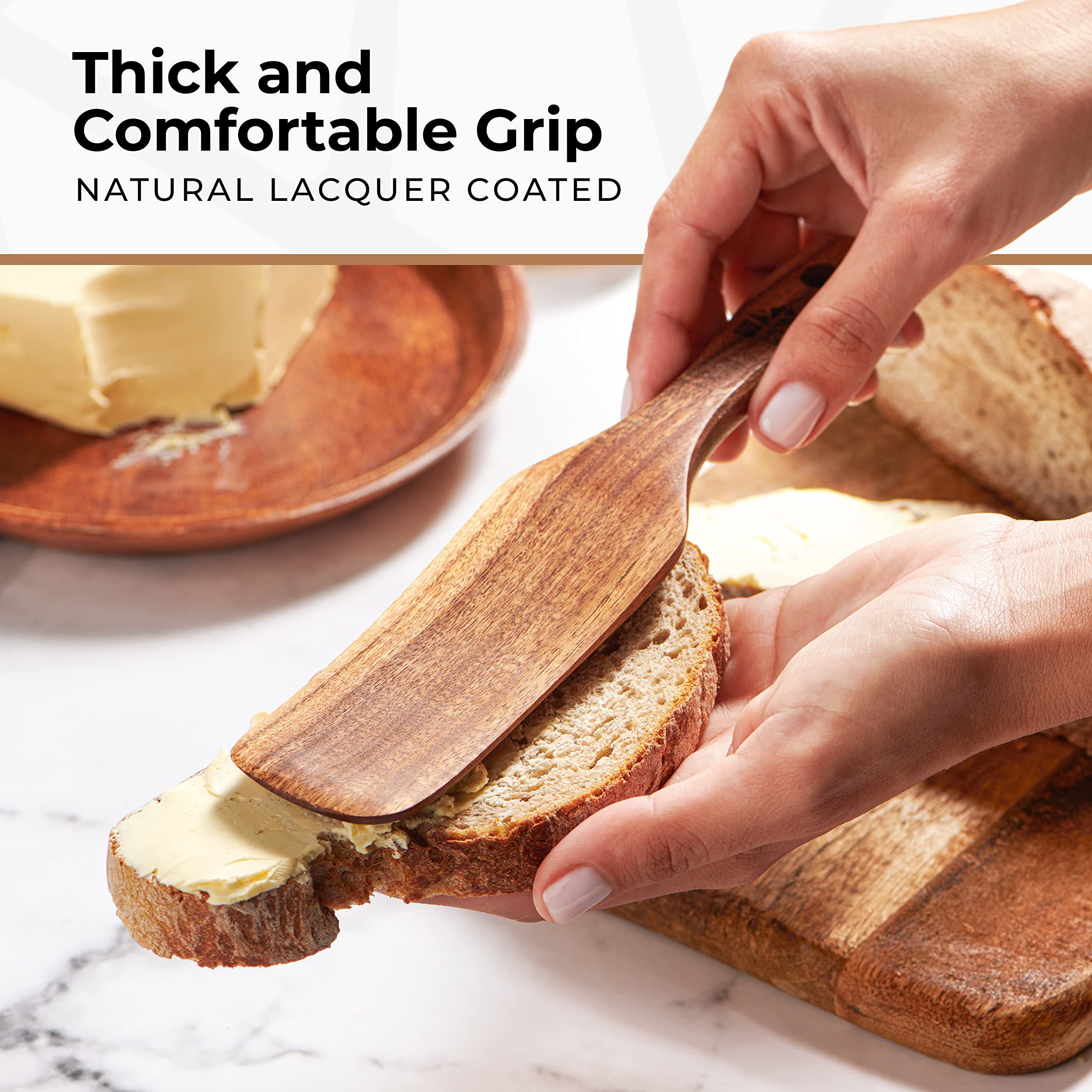 Woodenhouse teak utensils with smooth, durable finish