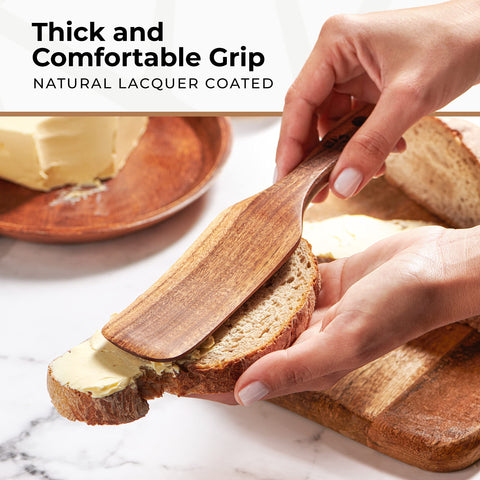 Woodenhouse teak utensils with smooth, durable finish