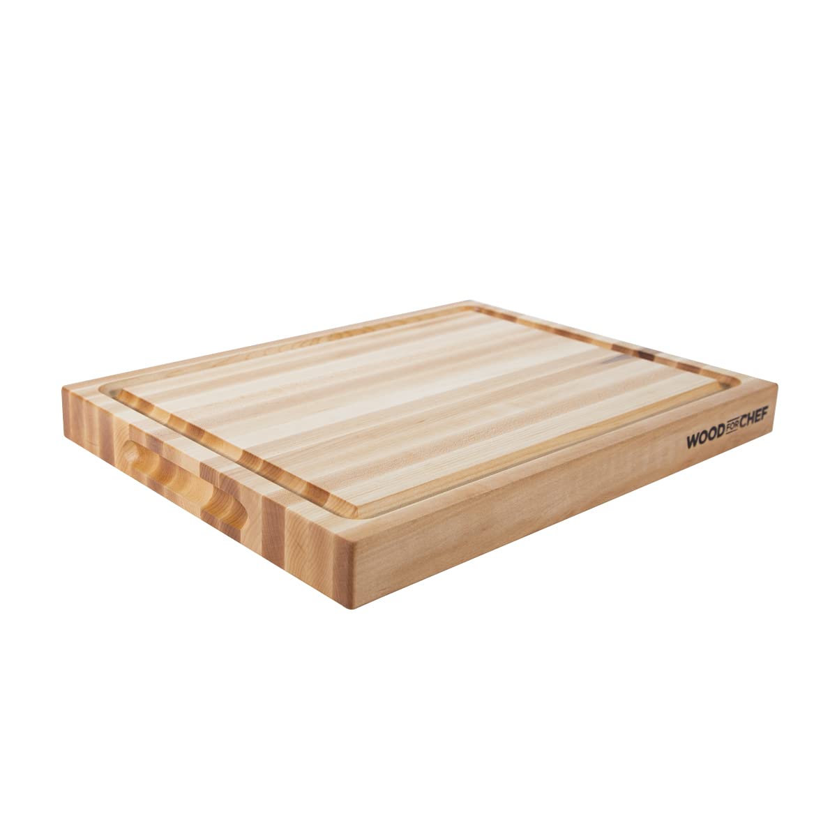 WoodForChef extra-large cutting board with ample surface for large meal prep.