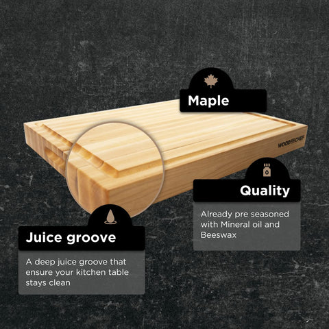 WoodForChef north American maple highlights natural grain and lasting durability for busy kitchens.
