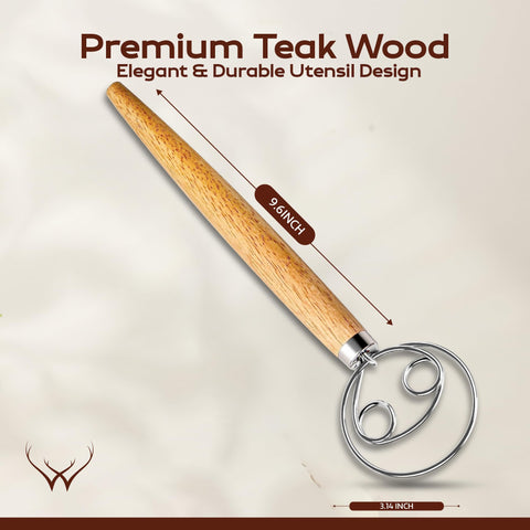 Woodlands USA artisan baking setup features a premium mixing tool.