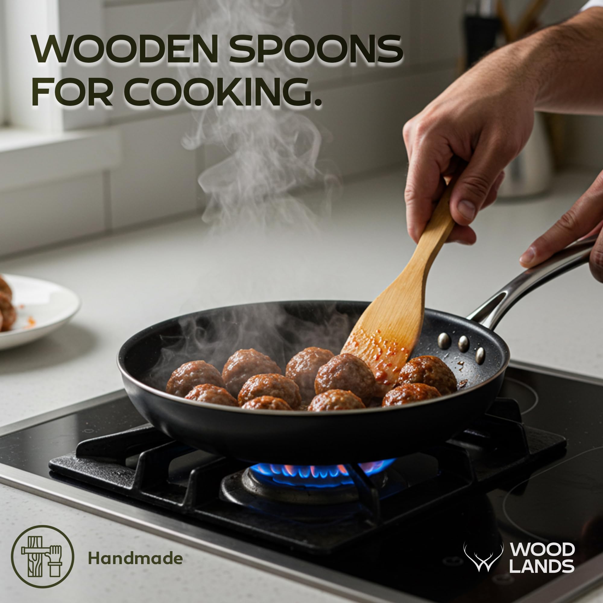 Woodlands USA eco-friendly bamboo utensils provide lightweight, durable kitchen helpers
