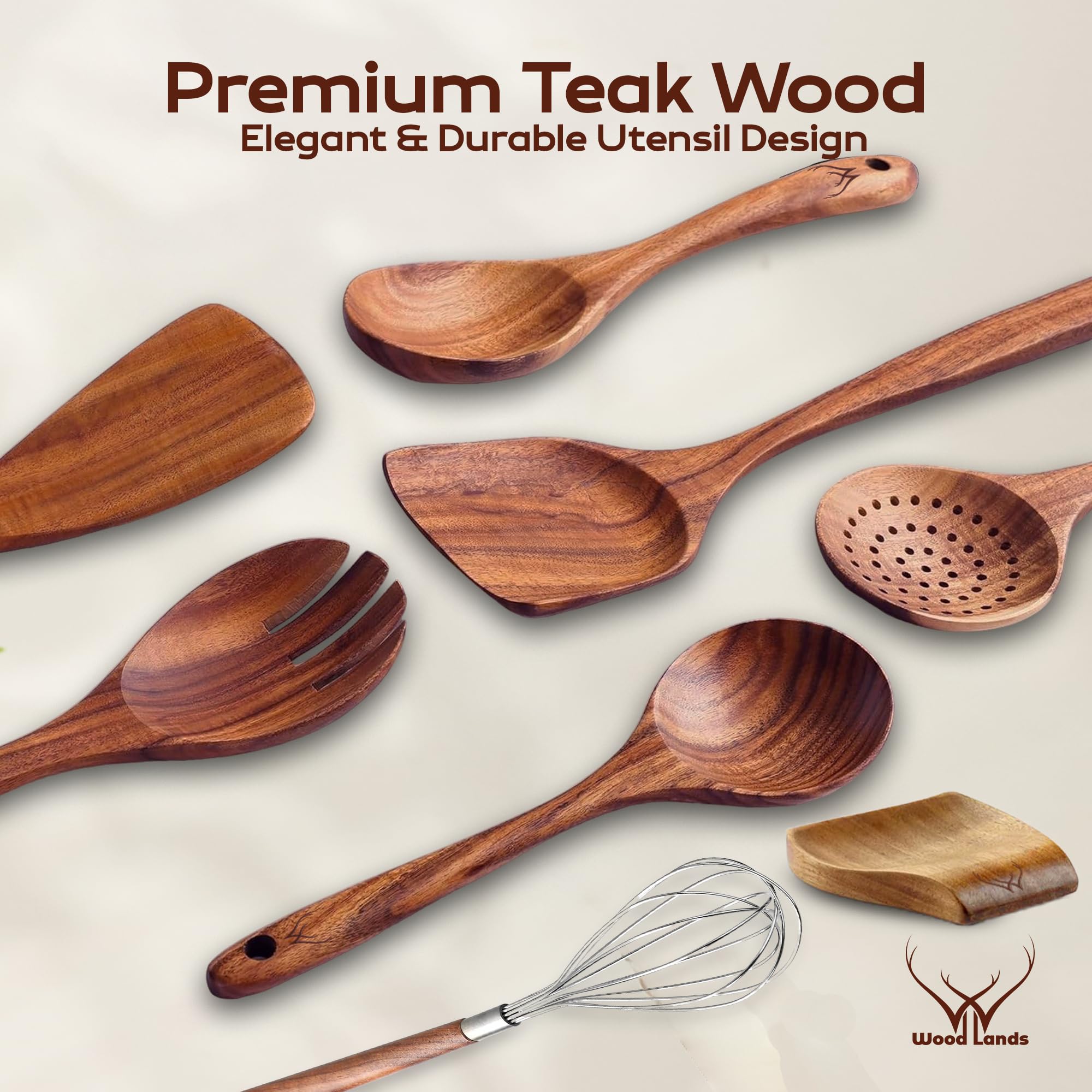 Woodlands USA spoon rest with utensils keeps counters clean