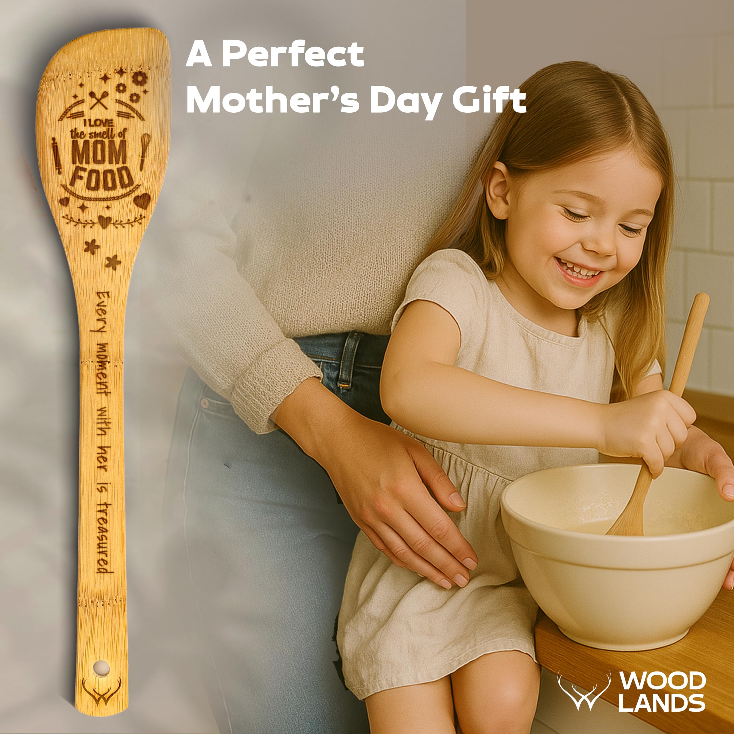 Woodlands USA wooden utensils complete set for everyday cooking and stylish decor.