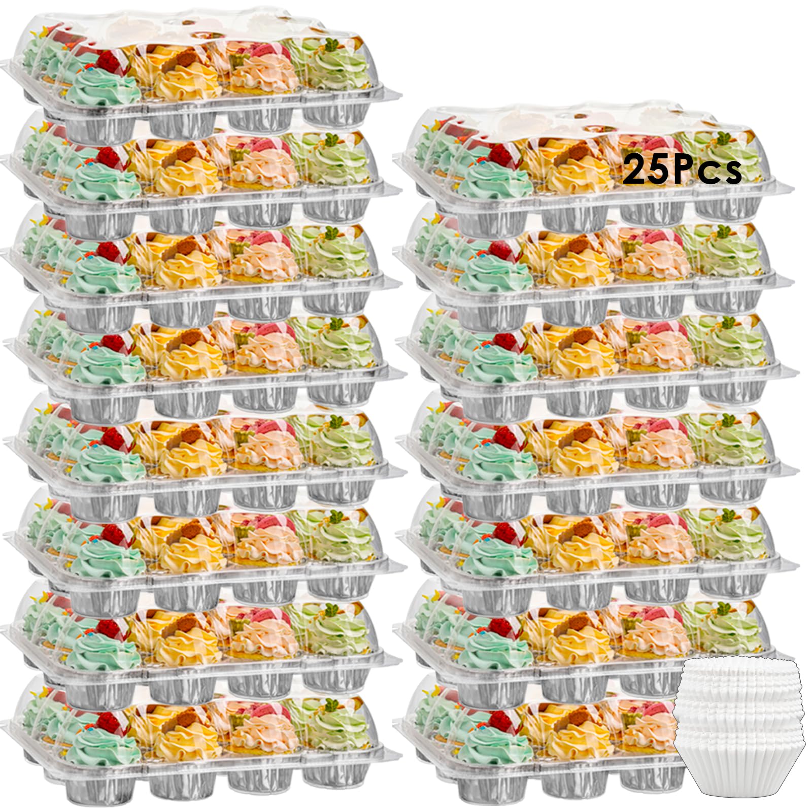 WookGreat 12-compartment cupcake carrier closed for secure transport