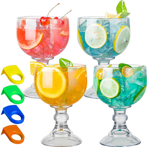 wookgreat Schooner beer glasses 21.5 oz set of 4 showing generous capacity for drinks