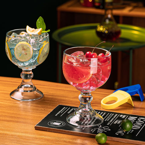 wookgreat schooner glasses with thick bottom for stability