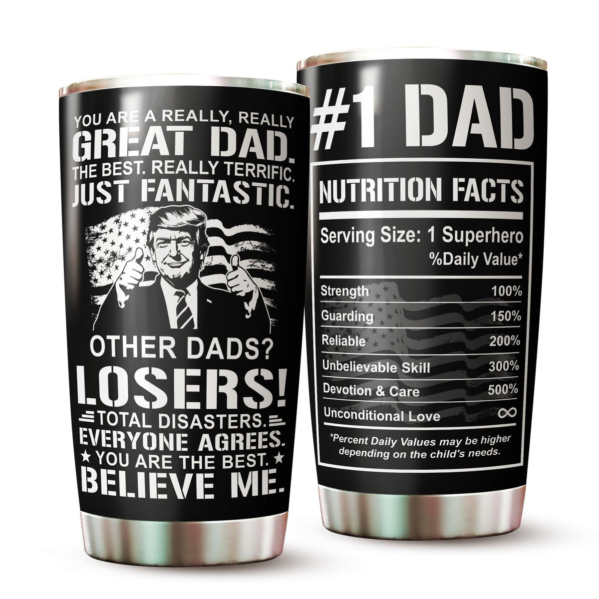 WOOKOO Dad Tumbler with sleek design, perfect for daily coffee on the go.