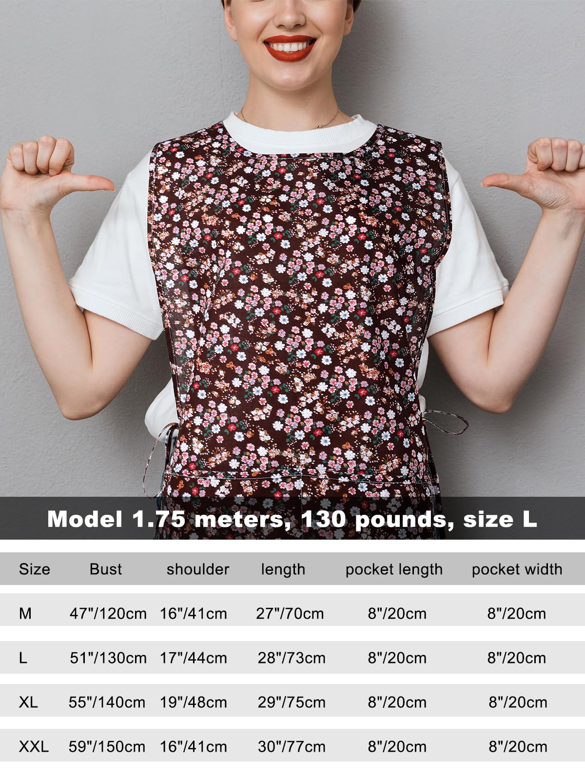 Woonfond Cobbler Apron, vintage floral pattern, perfect for cooking and entertaining.