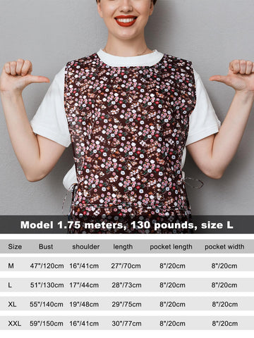 Woonfond Cobbler Apron, vintage floral pattern, perfect for cooking and entertaining.