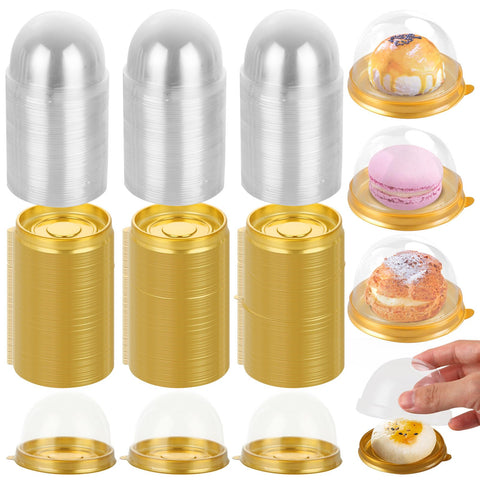 WOPPLXY clear cupcake box with dome lid showcases desserts for gifting
