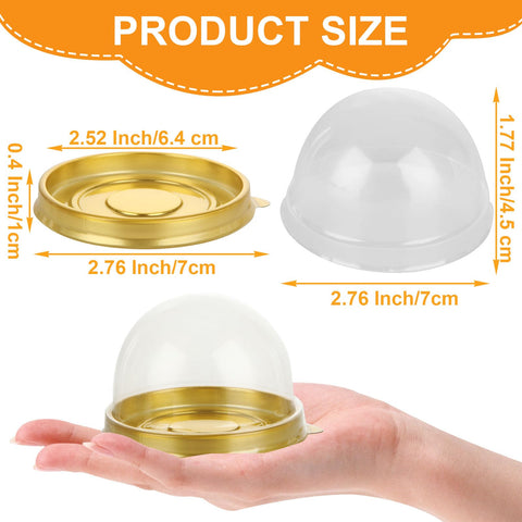 WOPPLXY mooncake container with dome lid protects treats and elevates presentation