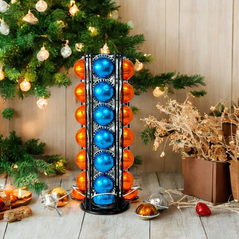 WORBIC holds 35 Vertuo capsules in five columns for organized storage