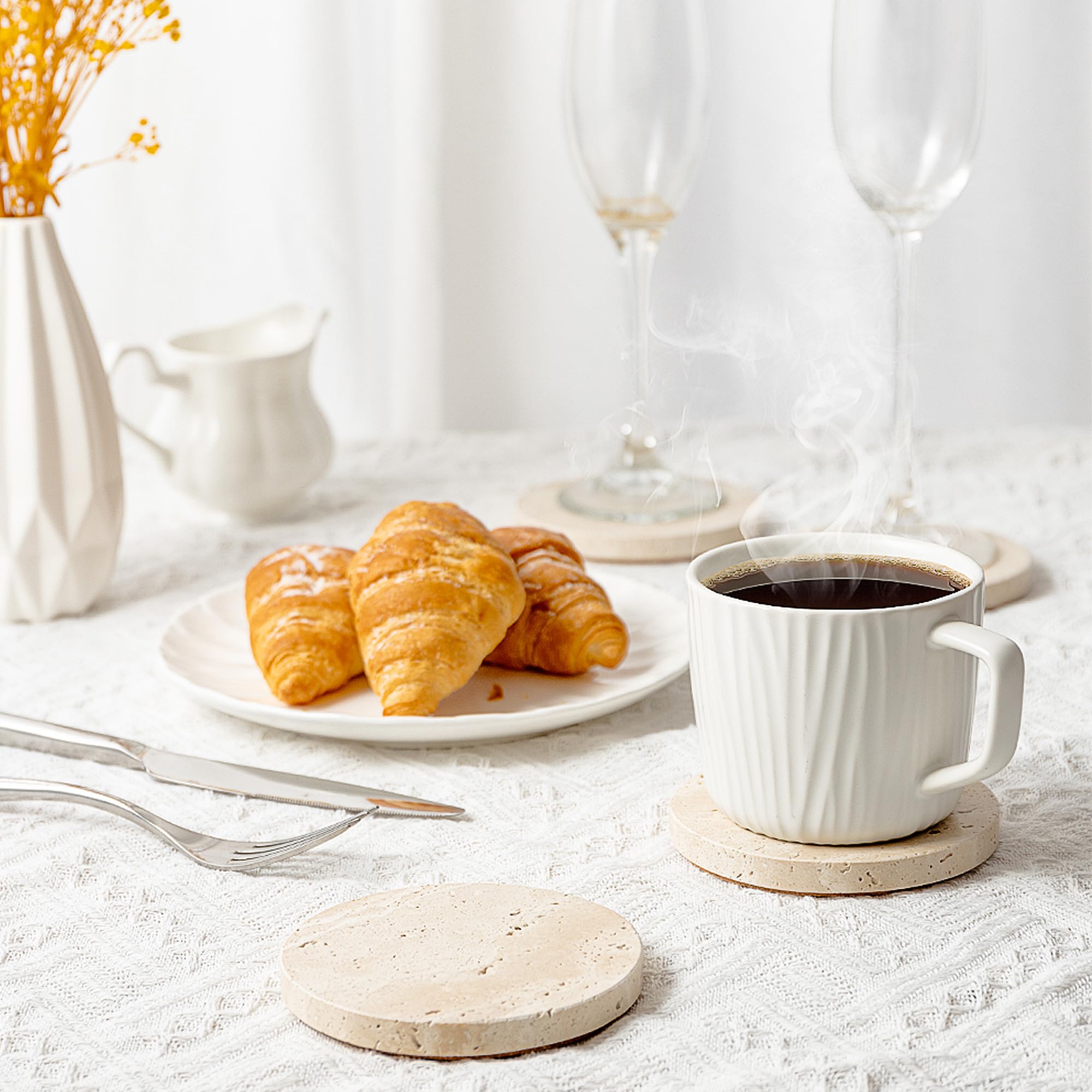 WORHE gift box packaging for coasters with care guide