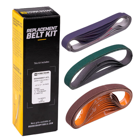Work Sharp Bulk Belt Kit KTS: 24-belt set for versatile sharpening and edge restoration