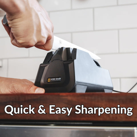 Work Sharp ceramic hone wheel used for edge maintenance.