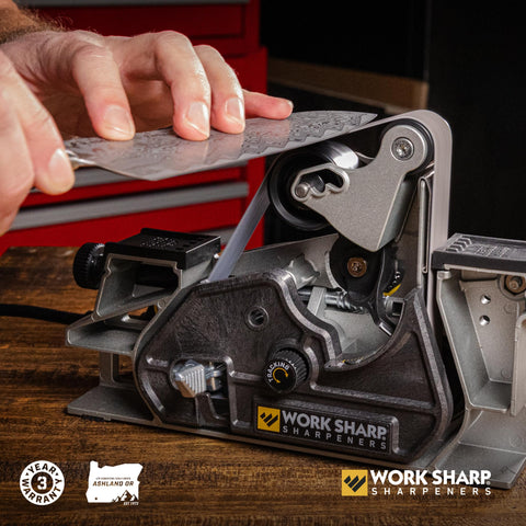Work Sharp Ken Onion Elite Mk2 3-year warranty for buyer confidence.