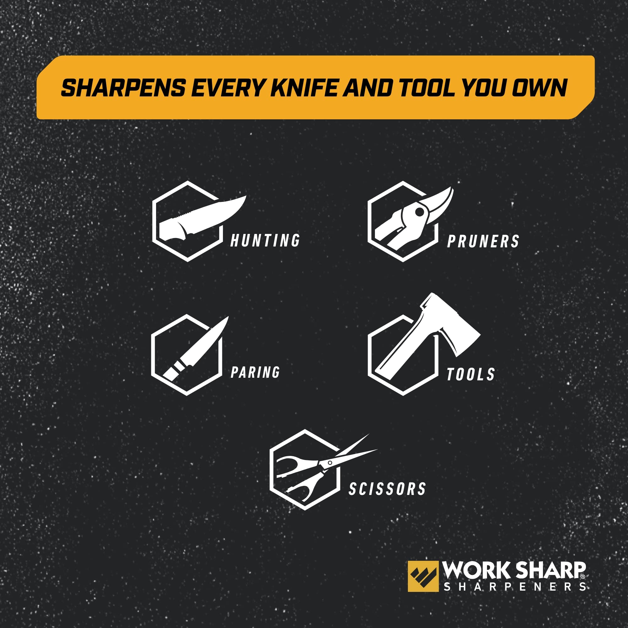 Work Sharp Pivot Pro convex-carbide surface creates durable edges quickly.
