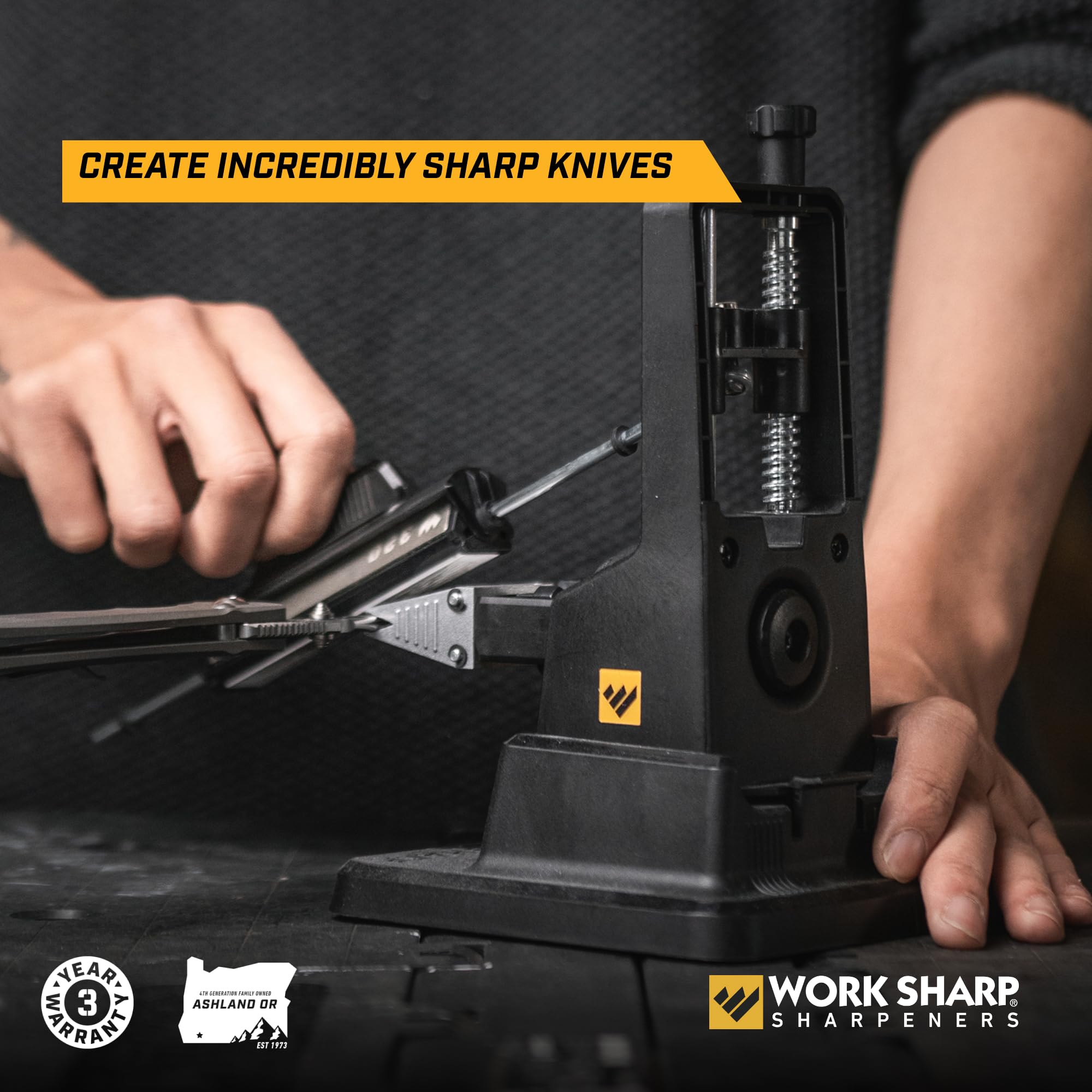 Work Sharp Precision Adjust Elite designed in Oregon for quality assurance.